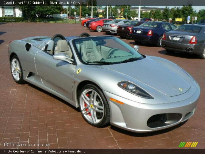 Silver Metallic / Gray 2008 Ferrari F430 Spider F1