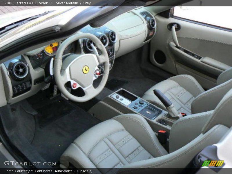 Silver Metallic / Gray 2008 Ferrari F430 Spider F1
