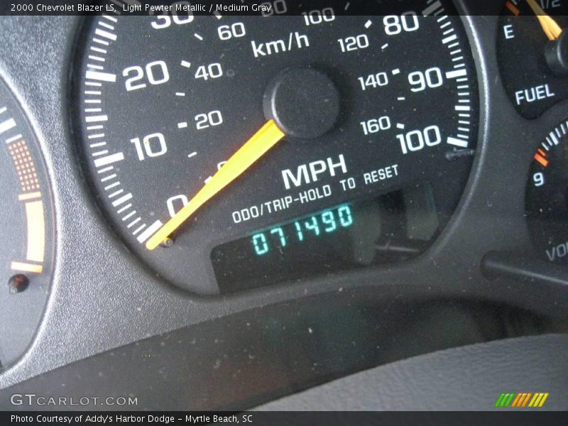 Light Pewter Metallic / Medium Gray 2000 Chevrolet Blazer LS