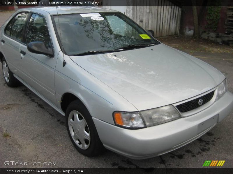 Platinum Gold Metallic / Gray 1998 Nissan Sentra GXE