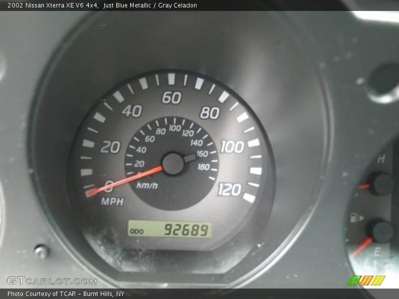 Just Blue Metallic / Gray Celadon 2002 Nissan Xterra XE V6 4x4