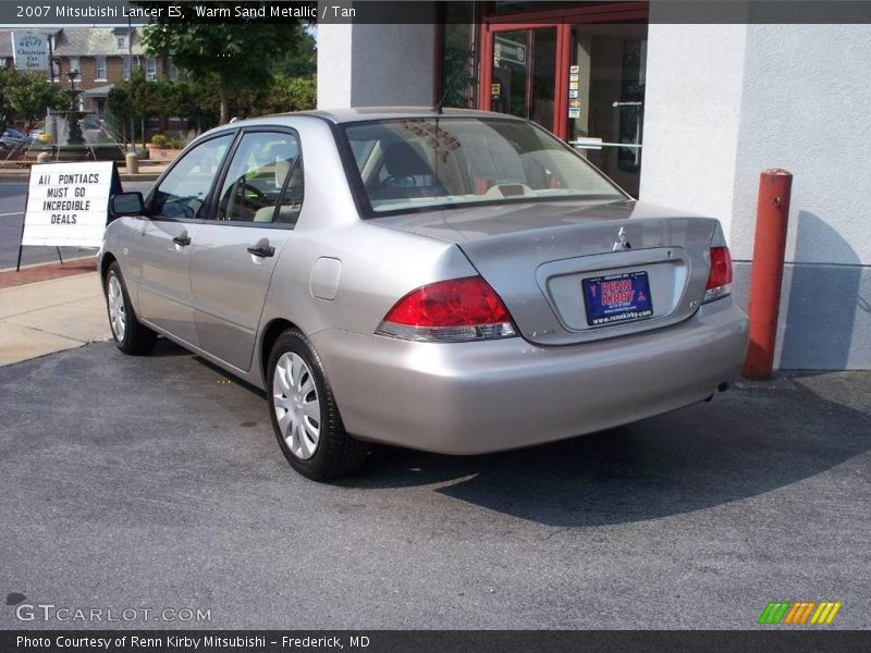 Warm Sand Metallic / Tan 2007 Mitsubishi Lancer ES