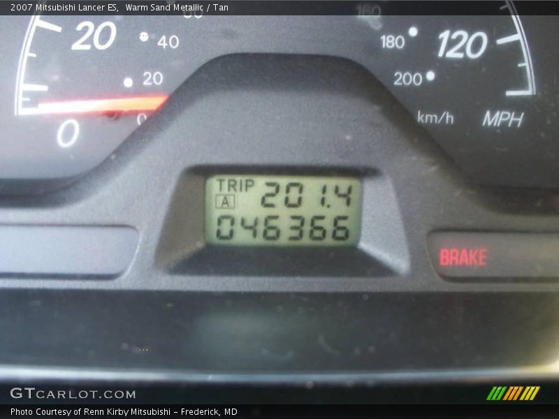 Warm Sand Metallic / Tan 2007 Mitsubishi Lancer ES