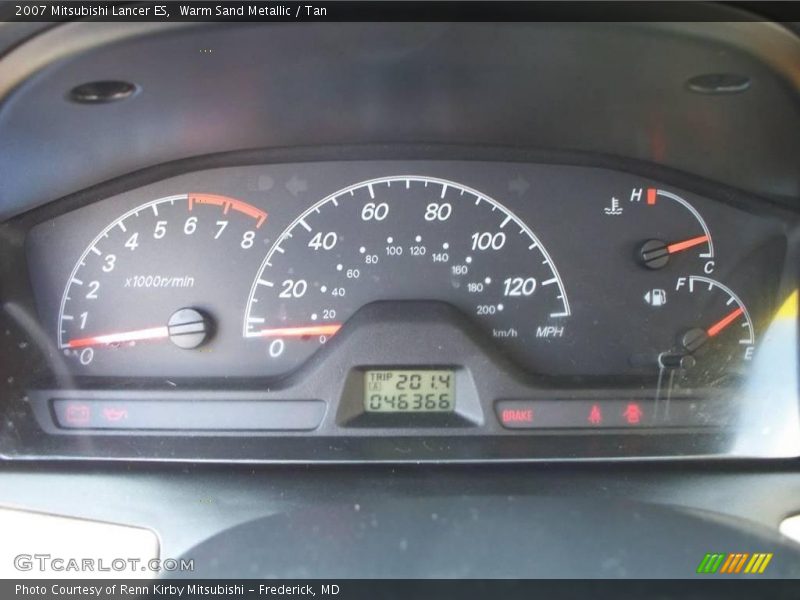 Warm Sand Metallic / Tan 2007 Mitsubishi Lancer ES