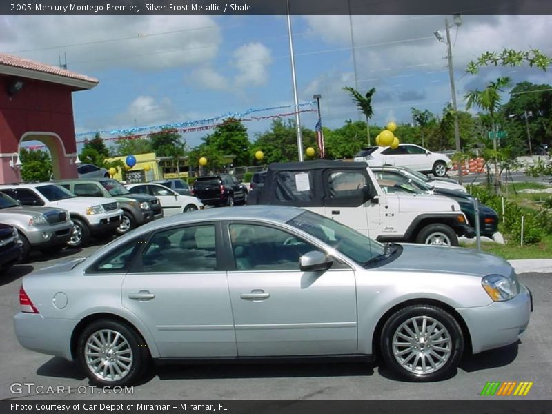 Silver Frost Metallic / Shale 2005 Mercury Montego Premier