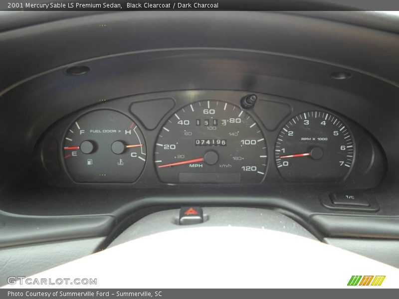 Black Clearcoat / Dark Charcoal 2001 Mercury Sable LS Premium Sedan