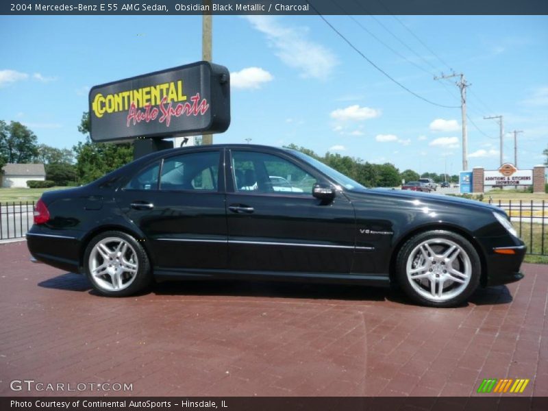 Obsidian Black Metallic / Charcoal 2004 Mercedes-Benz E 55 AMG Sedan