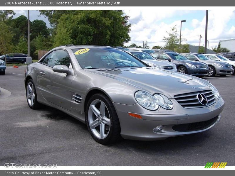 Pewter Silver Metallic / Ash 2004 Mercedes-Benz SL 500 Roadster