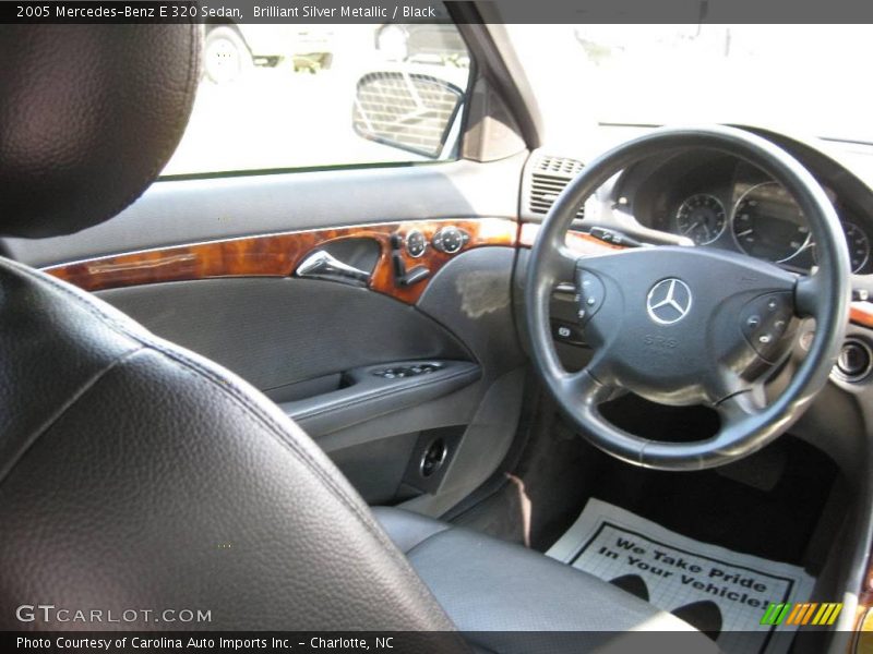 Brilliant Silver Metallic / Black 2005 Mercedes-Benz E 320 Sedan