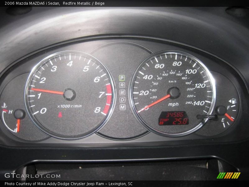 Redfire Metallic / Beige 2006 Mazda MAZDA6 i Sedan