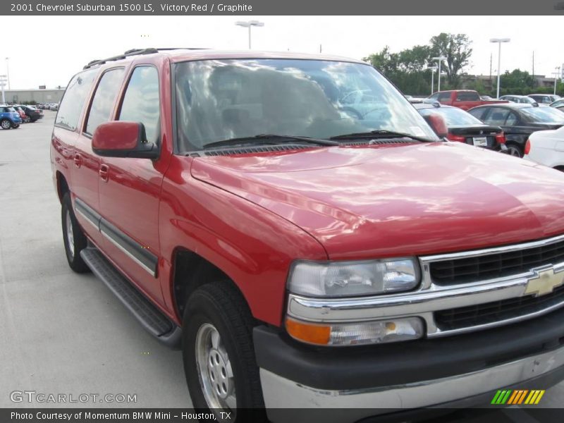 Victory Red / Graphite 2001 Chevrolet Suburban 1500 LS