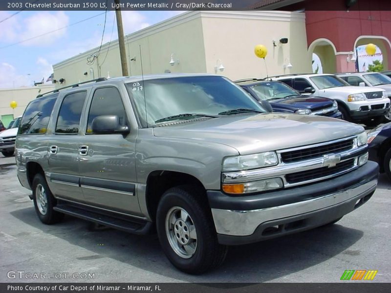 Light Pewter Metallic / Gray/Dark Charcoal 2003 Chevrolet Suburban 1500 LS