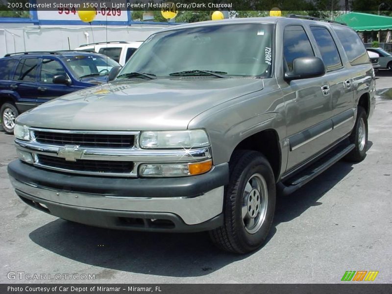Light Pewter Metallic / Gray/Dark Charcoal 2003 Chevrolet Suburban 1500 LS