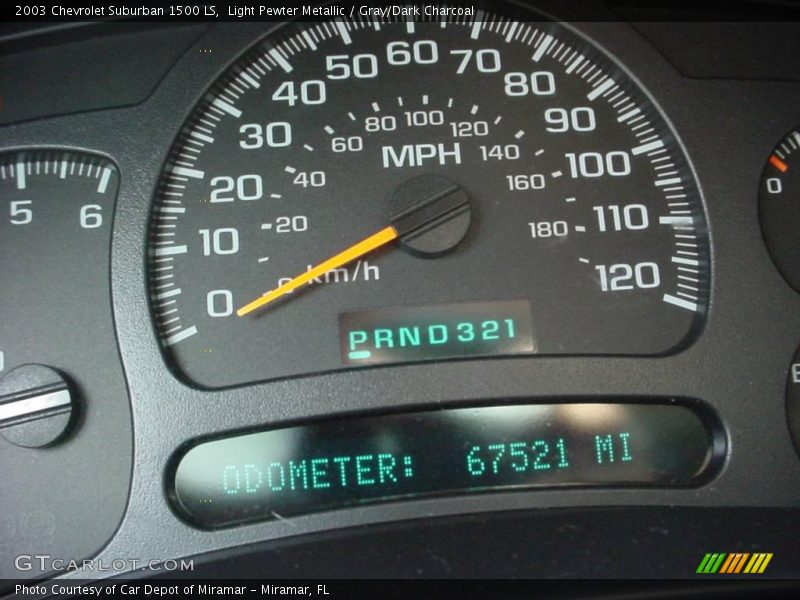 Light Pewter Metallic / Gray/Dark Charcoal 2003 Chevrolet Suburban 1500 LS