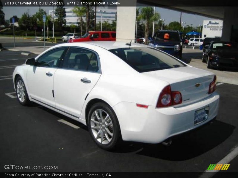 White Diamond Tricoat / Ebony 2010 Chevrolet Malibu LTZ Sedan