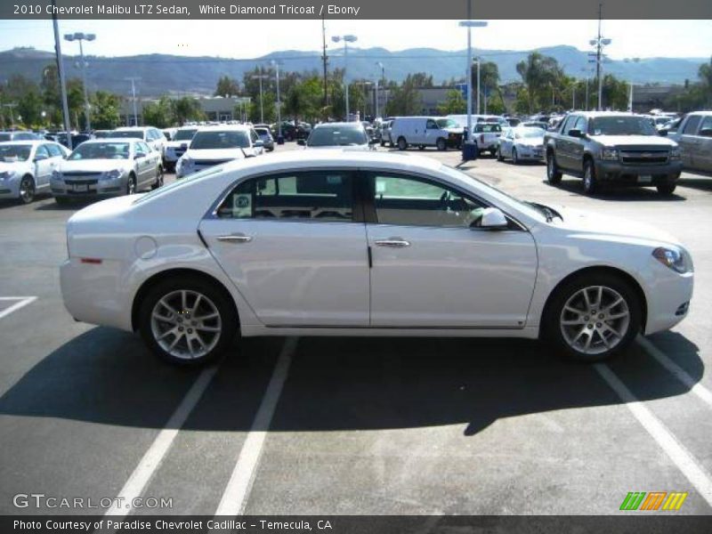 White Diamond Tricoat / Ebony 2010 Chevrolet Malibu LTZ Sedan