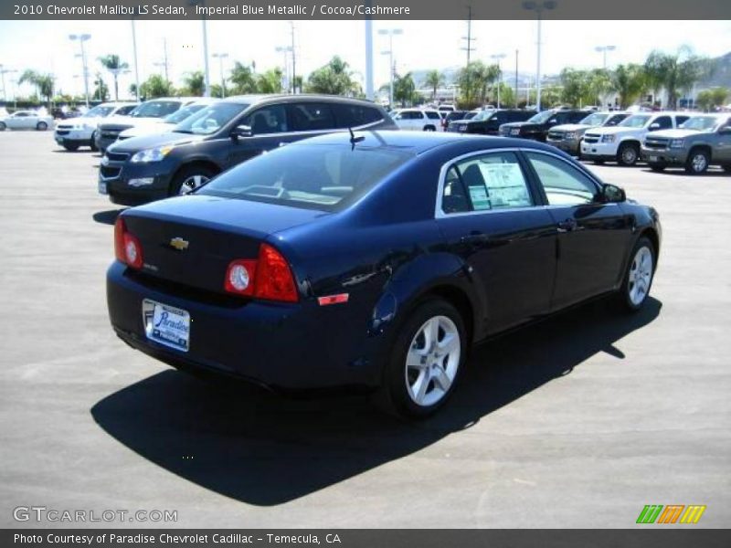 Imperial Blue Metallic / Cocoa/Cashmere 2010 Chevrolet Malibu LS Sedan