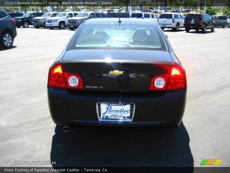 Black Granite Metallic / Ebony 2010 Chevrolet Malibu LT Sedan