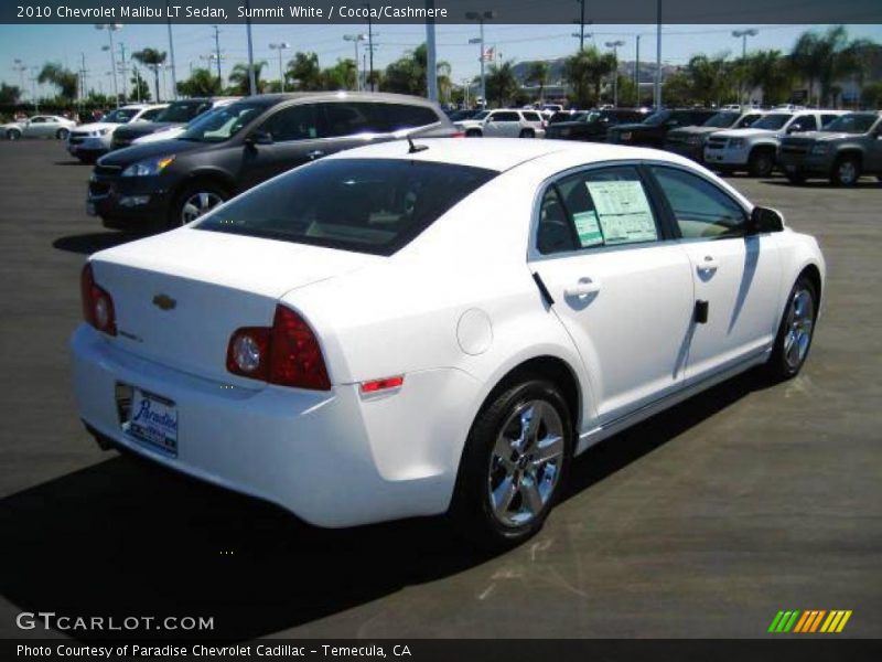 Summit White / Cocoa/Cashmere 2010 Chevrolet Malibu LT Sedan