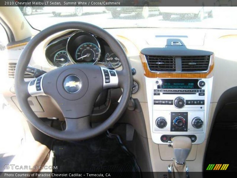 Summit White / Cocoa/Cashmere 2010 Chevrolet Malibu LT Sedan