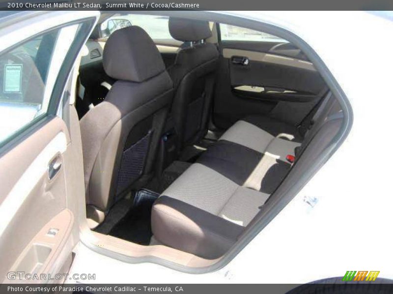 Summit White / Cocoa/Cashmere 2010 Chevrolet Malibu LT Sedan