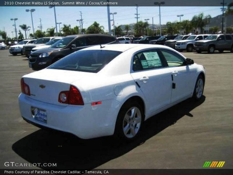 Summit White / Cocoa/Cashmere 2010 Chevrolet Malibu LS Sedan