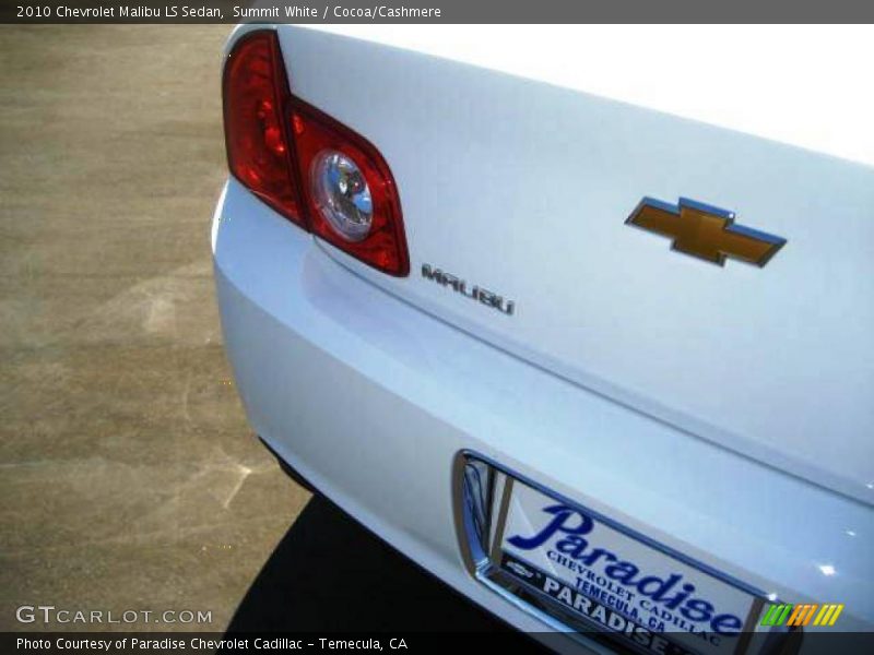 Summit White / Cocoa/Cashmere 2010 Chevrolet Malibu LS Sedan