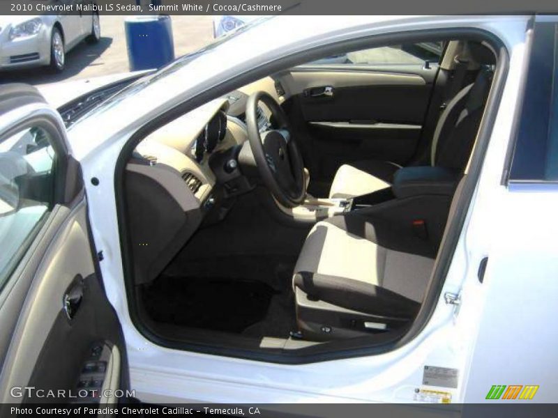 Summit White / Cocoa/Cashmere 2010 Chevrolet Malibu LS Sedan