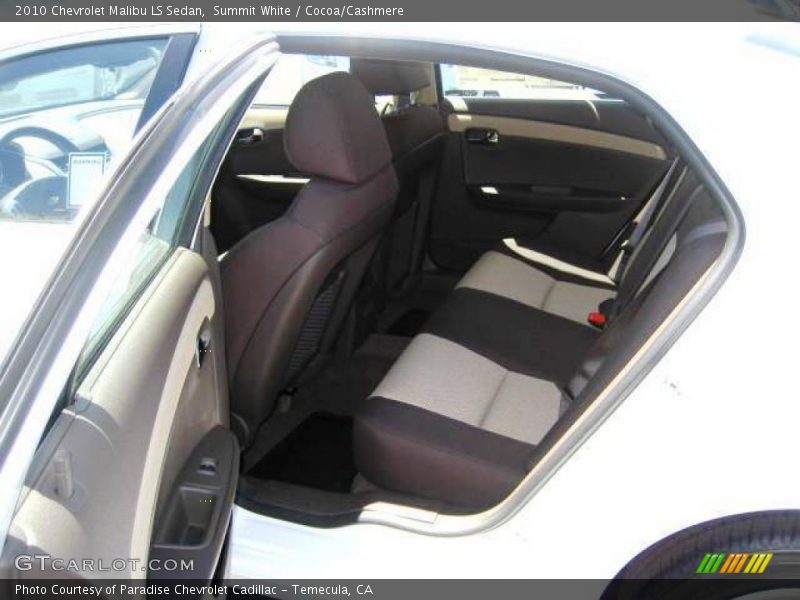 Summit White / Cocoa/Cashmere 2010 Chevrolet Malibu LS Sedan