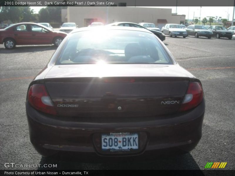 Dark Garnet Red Pearl / Dark Slate Gray 2001 Dodge Neon SE