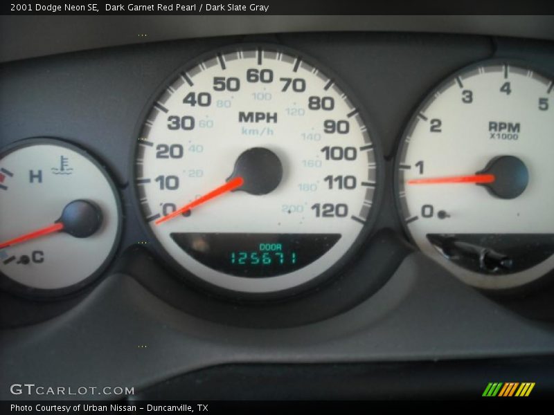 Dark Garnet Red Pearl / Dark Slate Gray 2001 Dodge Neon SE