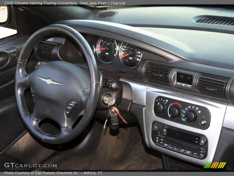 Satin Jade Pearl / Charcoal 2005 Chrysler Sebring Touring Convertible