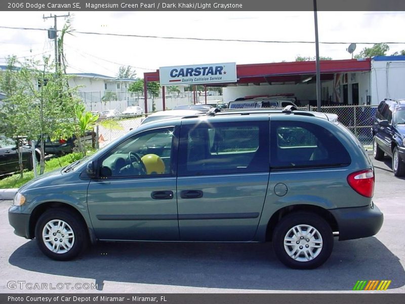 Magnesium Green Pearl / Dark Khaki/Light Graystone 2006 Dodge Caravan SE