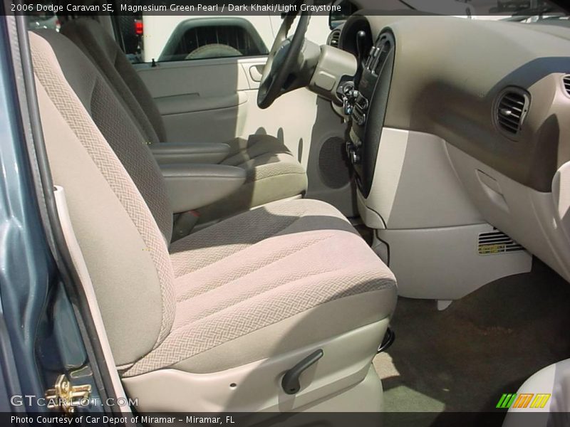 Magnesium Green Pearl / Dark Khaki/Light Graystone 2006 Dodge Caravan SE