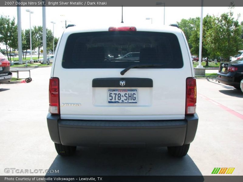 Bright Silver Metallic / Dark Khaki 2007 Dodge Nitro SXT
