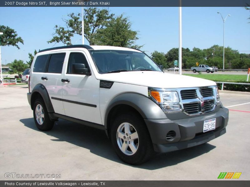 Bright Silver Metallic / Dark Khaki 2007 Dodge Nitro SXT