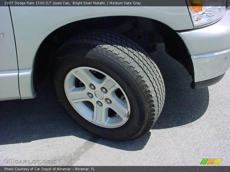 Bright Silver Metallic / Medium Slate Gray 2007 Dodge Ram 1500 SLT Quad Cab