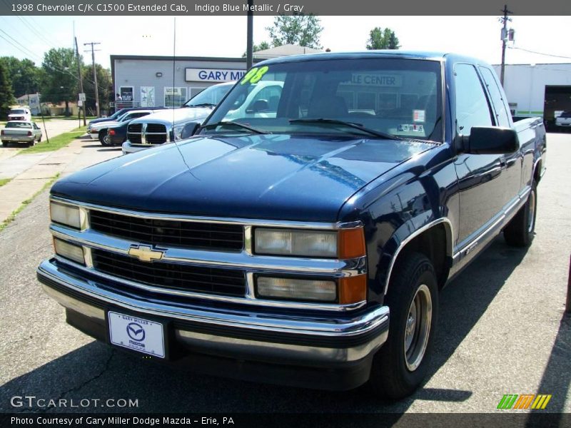 Indigo Blue Metallic / Gray 1998 Chevrolet C/K C1500 Extended Cab