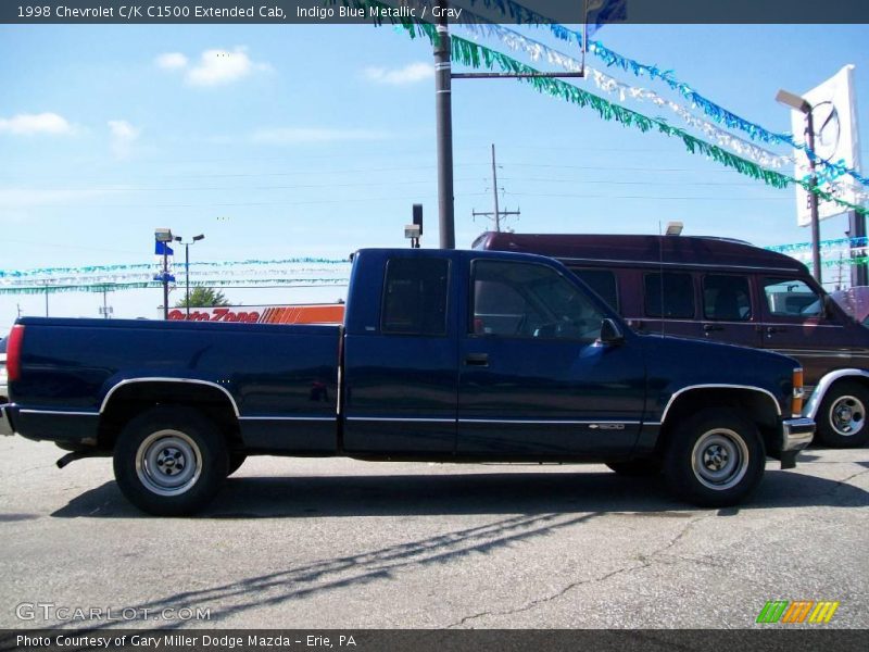 Indigo Blue Metallic / Gray 1998 Chevrolet C/K C1500 Extended Cab