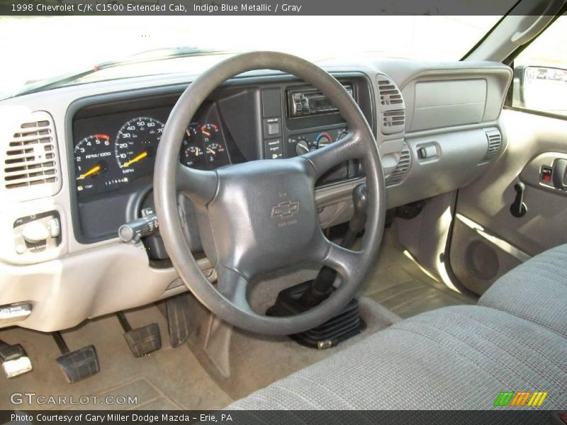 Indigo Blue Metallic / Gray 1998 Chevrolet C/K C1500 Extended Cab