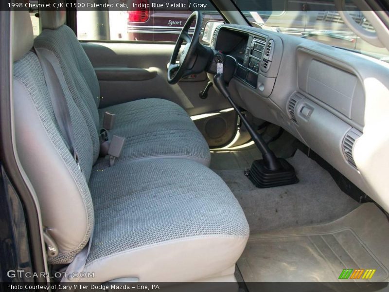 Indigo Blue Metallic / Gray 1998 Chevrolet C/K C1500 Extended Cab