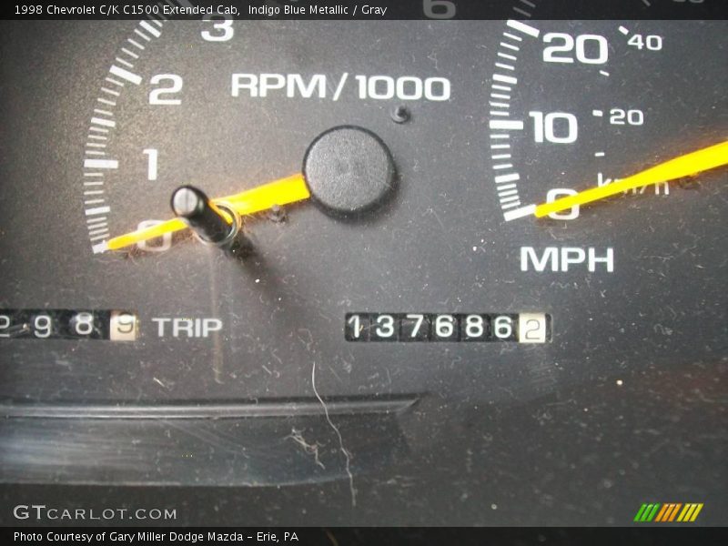 Indigo Blue Metallic / Gray 1998 Chevrolet C/K C1500 Extended Cab