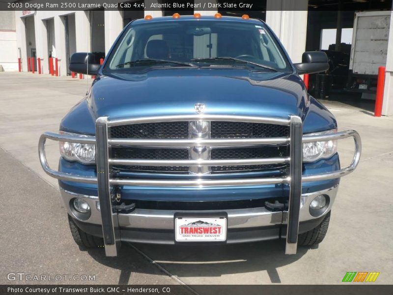 Atlantic Blue Pearl / Dark Slate Gray 2003 Dodge Ram 2500 Laramie Quad Cab 4x4
