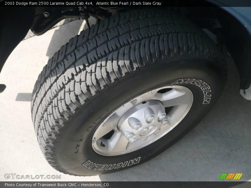 Atlantic Blue Pearl / Dark Slate Gray 2003 Dodge Ram 2500 Laramie Quad Cab 4x4