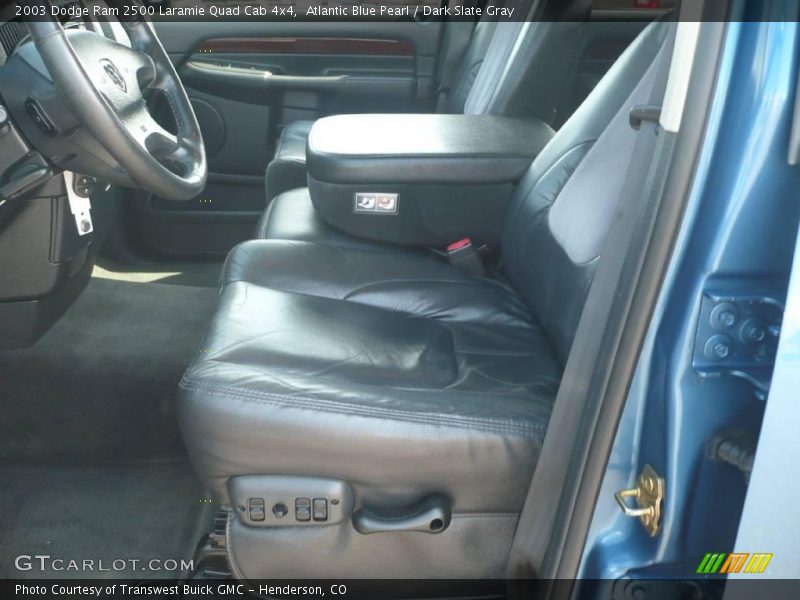 Atlantic Blue Pearl / Dark Slate Gray 2003 Dodge Ram 2500 Laramie Quad Cab 4x4