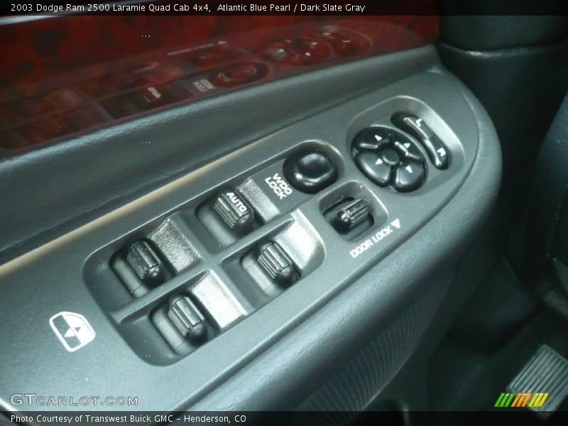 Atlantic Blue Pearl / Dark Slate Gray 2003 Dodge Ram 2500 Laramie Quad Cab 4x4