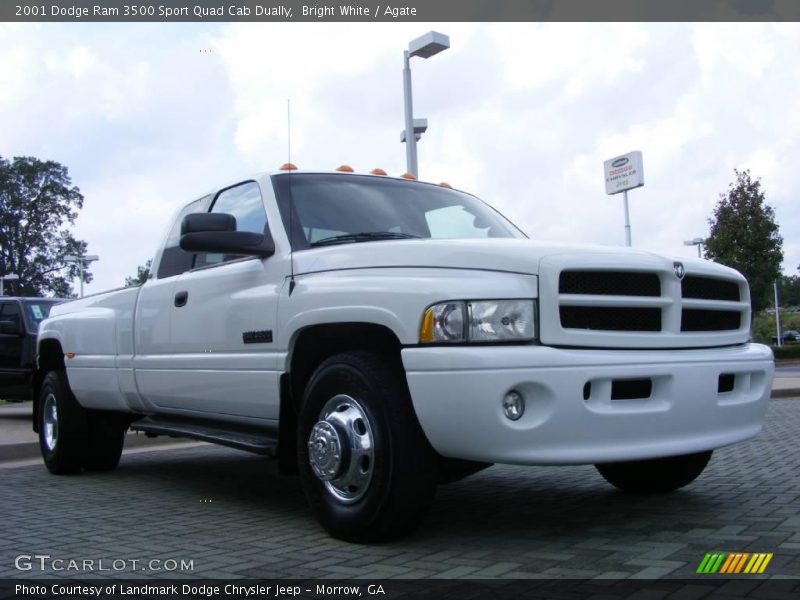 Bright White / Agate 2001 Dodge Ram 3500 Sport Quad Cab Dually