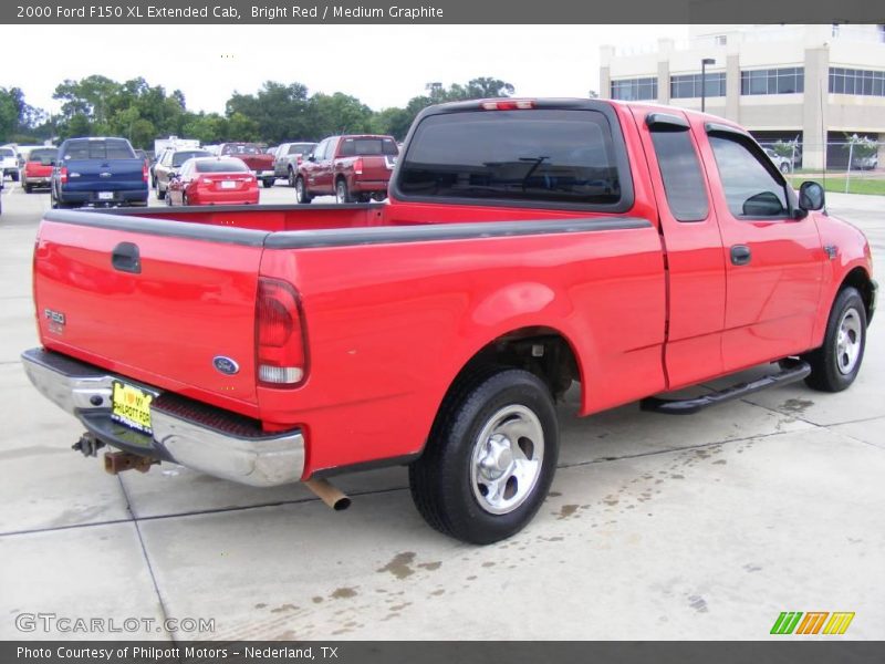 Bright Red / Medium Graphite 2000 Ford F150 XL Extended Cab