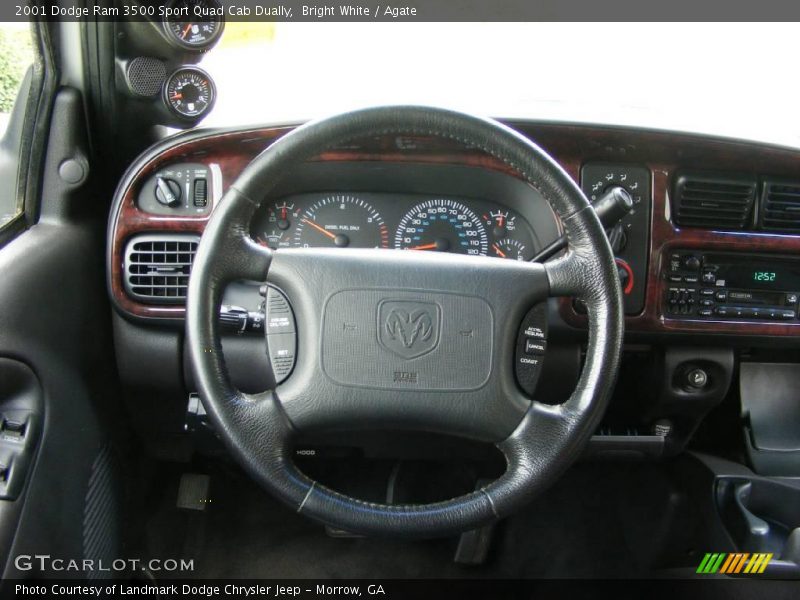 Bright White / Agate 2001 Dodge Ram 3500 Sport Quad Cab Dually