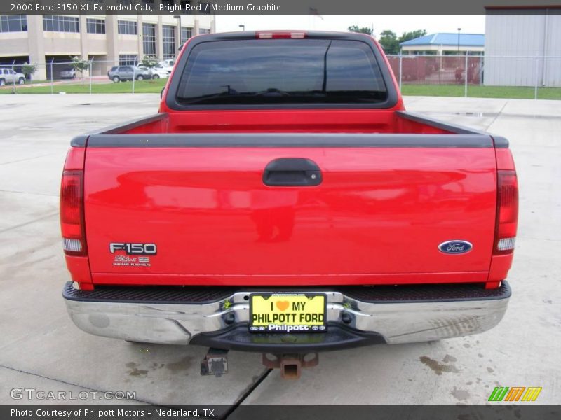 Bright Red / Medium Graphite 2000 Ford F150 XL Extended Cab